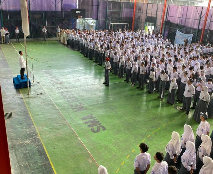 Semangat Baru! SMAN 9 Bandung Gelar Apel Perdana dan Halalbihalal Pasca Libur Lebaran