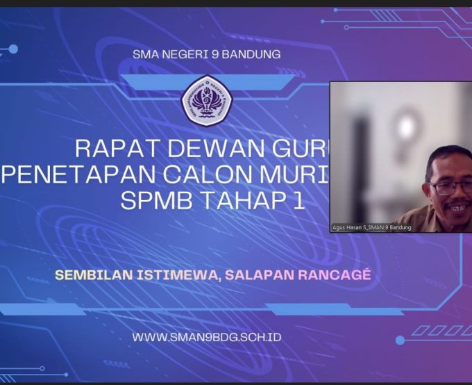 SMAN 9 Bandung Gelar Rapat Dewan Guru: Tetapkan Hasil SPMB Tahap 1