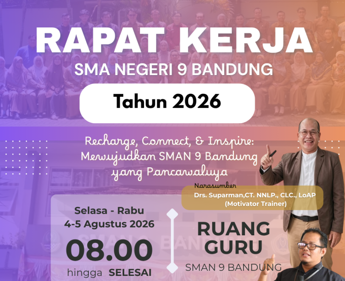 Usung Tema "Pancawaluya", SMAN 9 Bandung Gelar Rapat Kerja Tahun 2026: Recharge, Connect, & Inspire!
